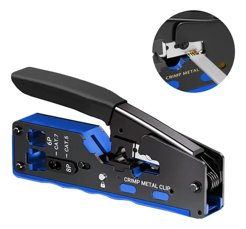Alicate Crimpar RJ45 Vazado RJ11 Cat5 Cat6 Cat7