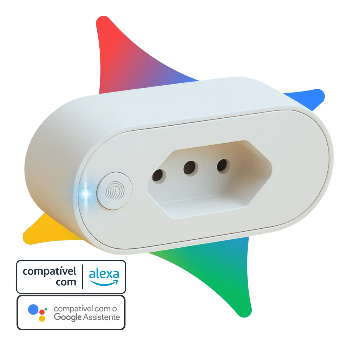 Tomada Inteligente Wi-fi Tuya com Monitor de Consumo